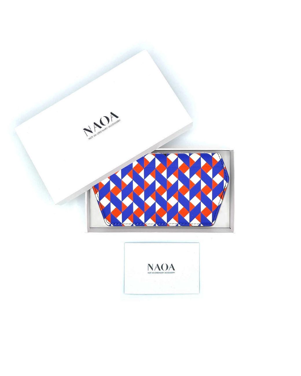 Naoa Blue Slim Glasses Case Weave Print