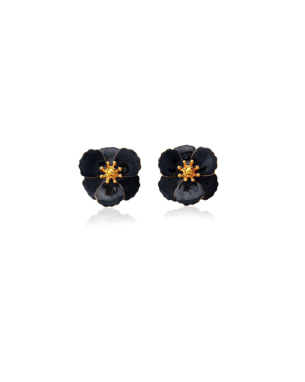 Milou Jewelry Gray Blossom Flower Earrings