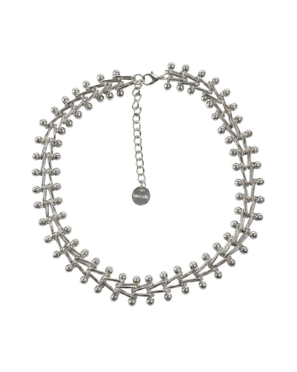 Mercela Metallic Chunky Chain Necklace – Statement Geometric Link Necklace Gift For Her