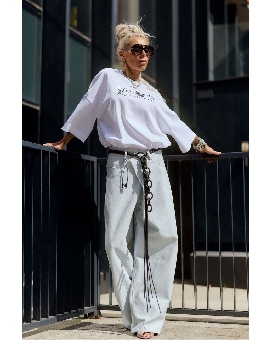 Clothes by Locker Room Gray Wide-Leg Denim Pants