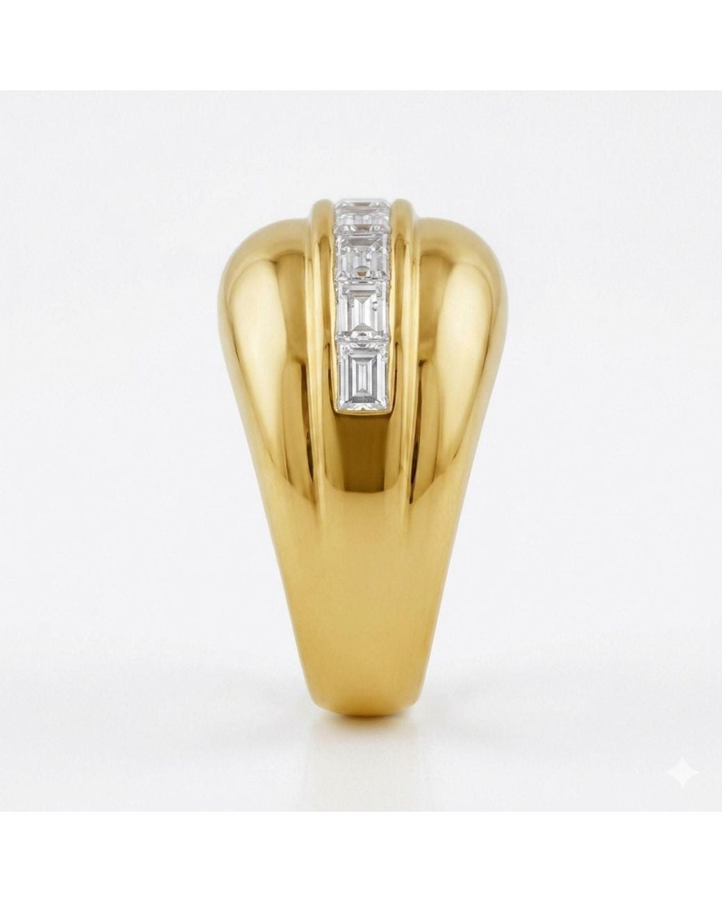 Artisan Metallic 14K Channel Set Baguette Cut Diamond Band Ring