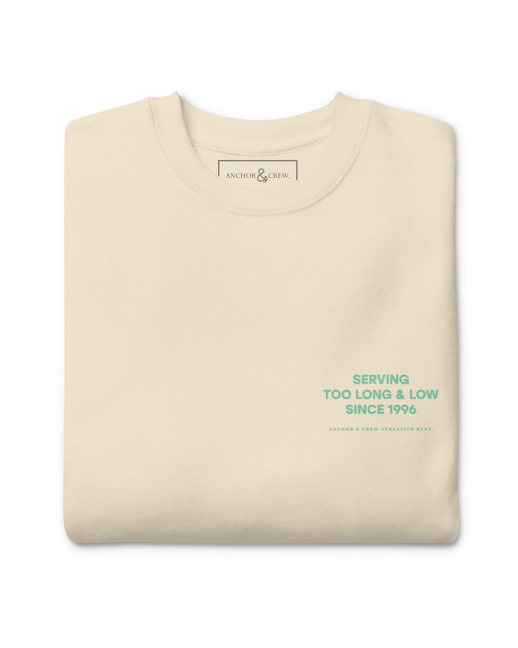 Anchor and Crew Blue Neutrals Natural Set Point Social Volleyball Club League Organic Cotton Sweatshirt
