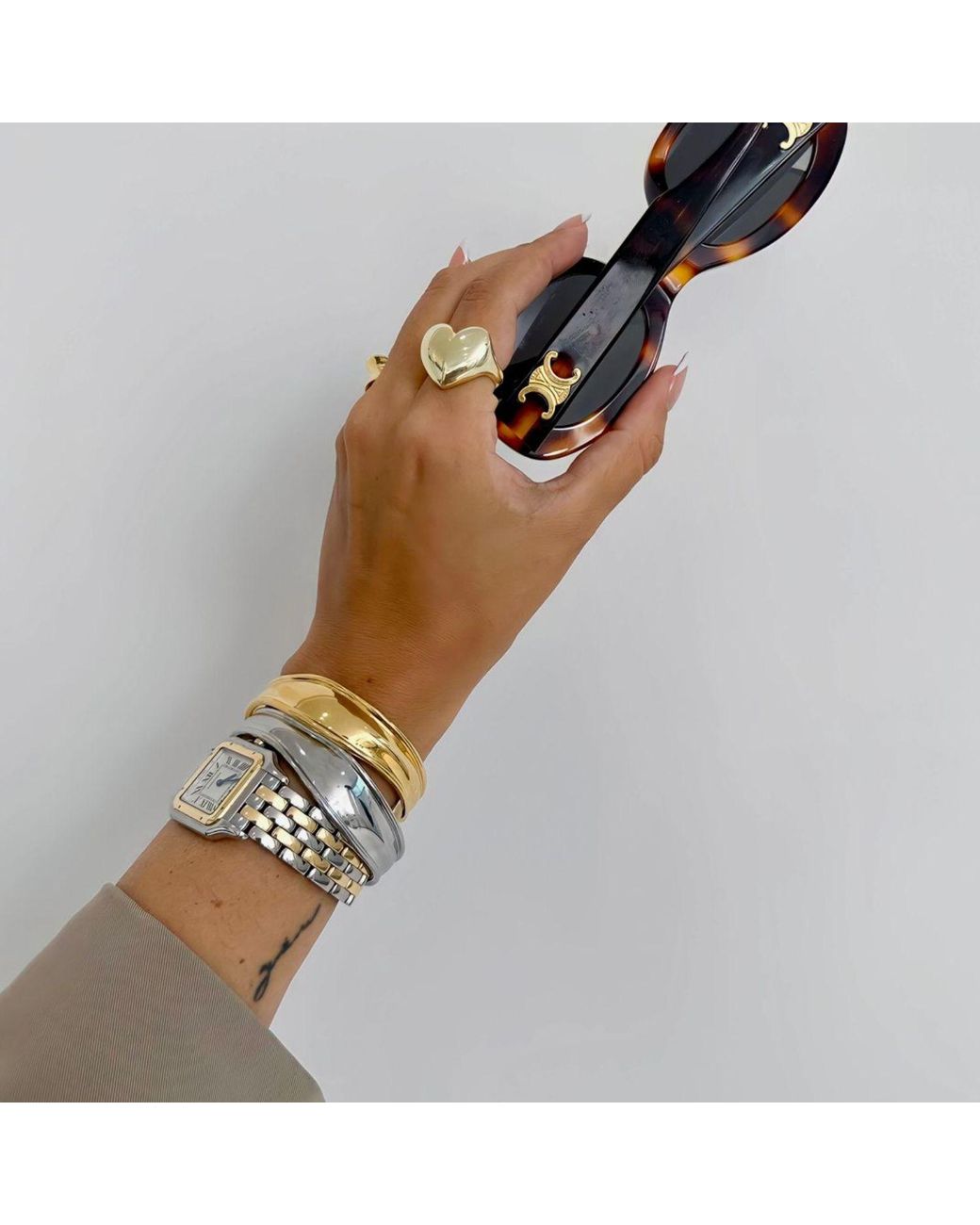 Eyeconic by Samar Ajram Yellow Adjustable Chunky Cuff Bracelet
