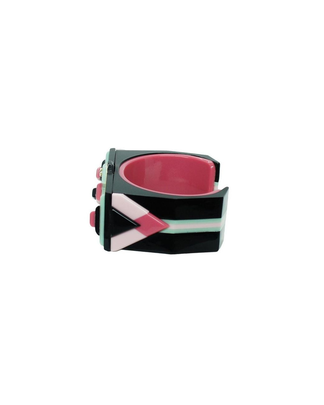 Gissa Bicalho Green Handmade Acrylic Bracelet Kuntur