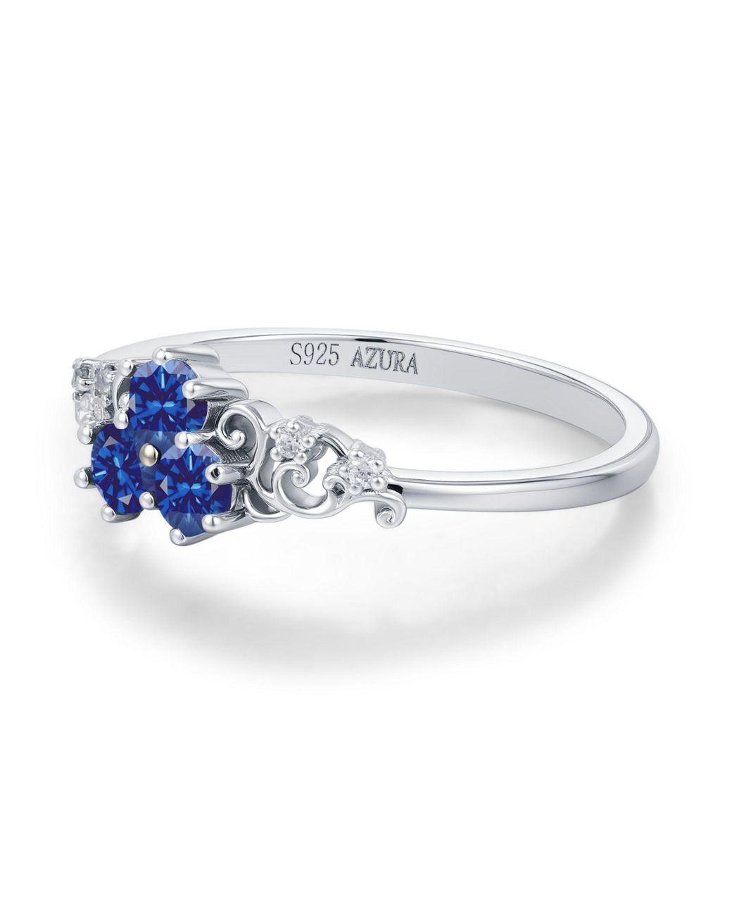 Azura Jewelry New York Blue Sapphire Of The Waterborn Ring Vermeil
