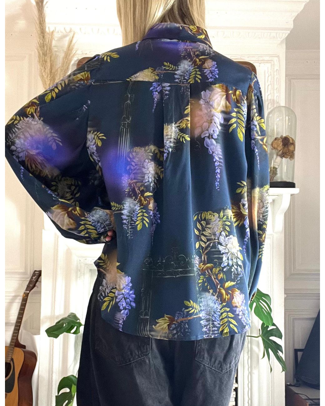 Klements Blue Paints Silk Blouse