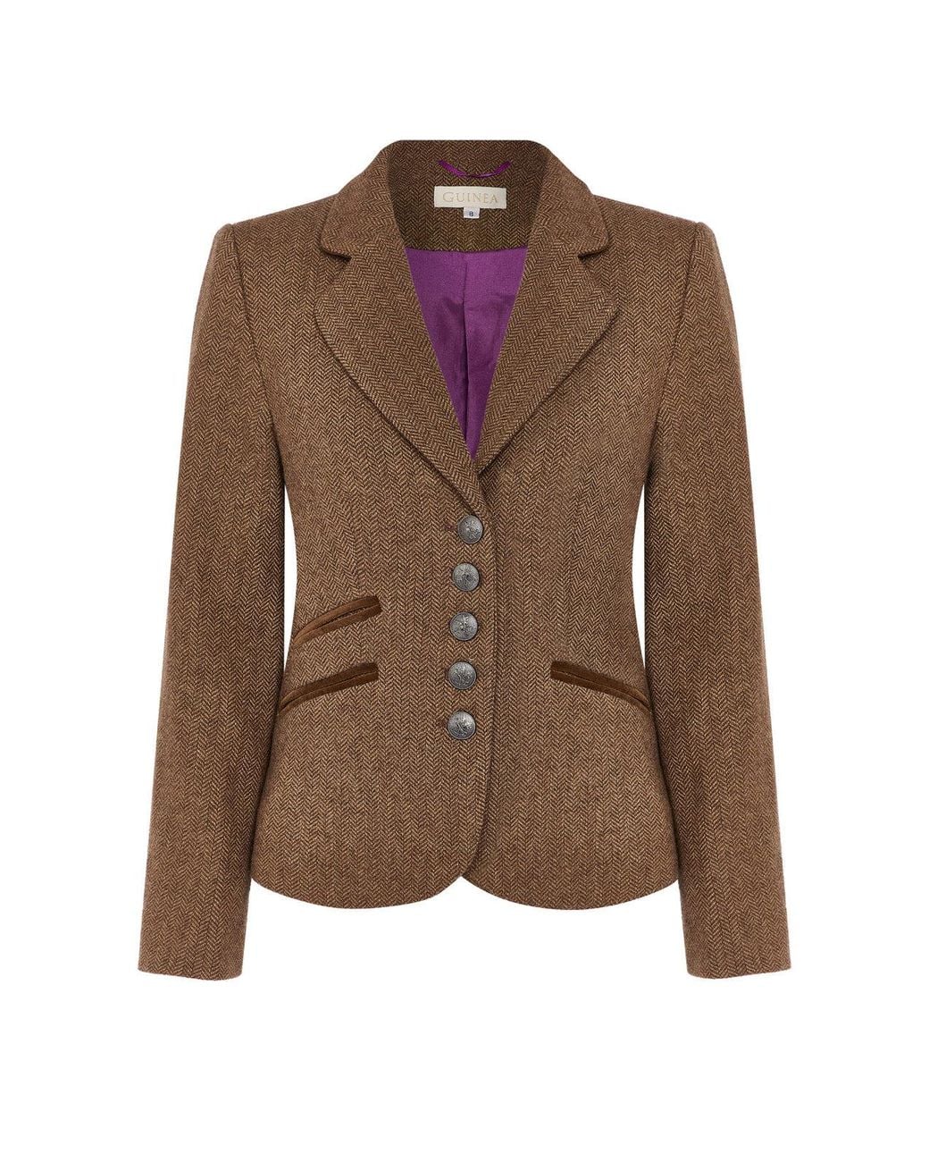 Guinea London Brown Herringbone Tweed Jacket