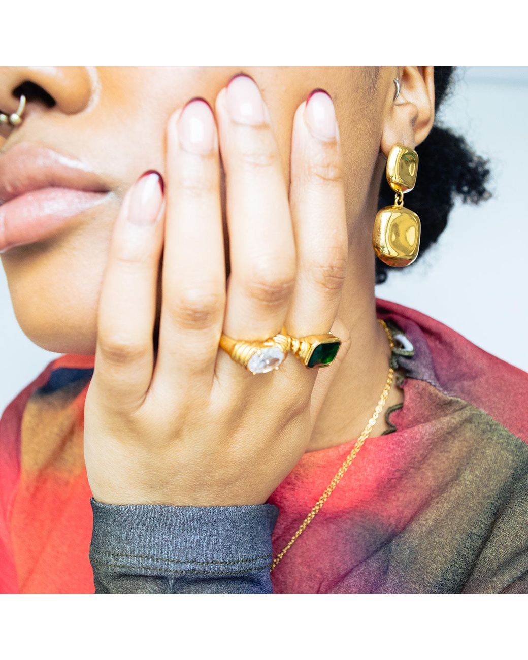 Superdivajewellery Yellow Double Drop Earrings