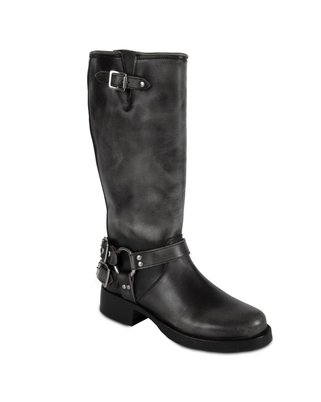 Urbnkicks Black Tall Biker Boots