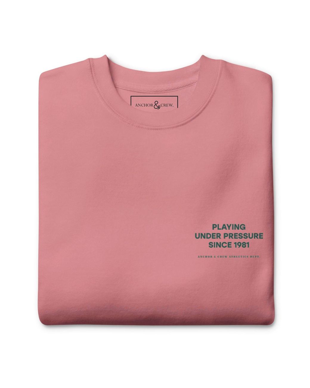 Anchor and Crew Pink Rose Court Etiquette Tennis Club League Organic Cotton Sweatshirt for men