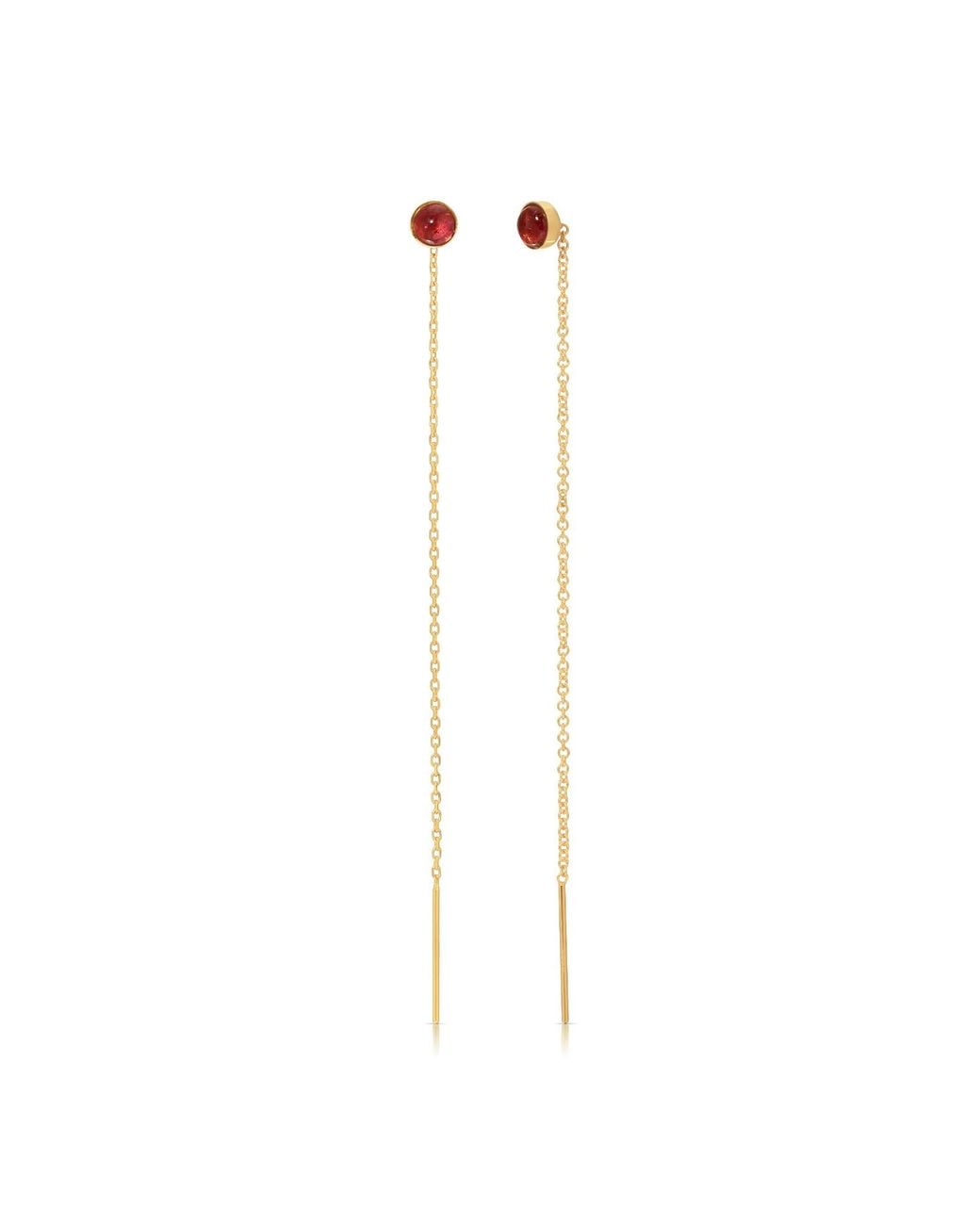 Heather Hawkins Jewelry Metallic Speedway Four Millimeter Gemstone Threader Post Earrings