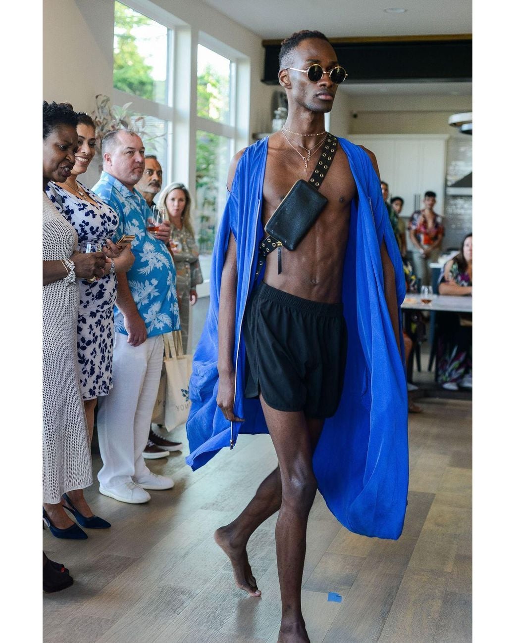 Yomisma Blue She's A Royal Signature Zip Kaftan — Eco-Friendly, Ultra-Soft, Versatile Silhouette