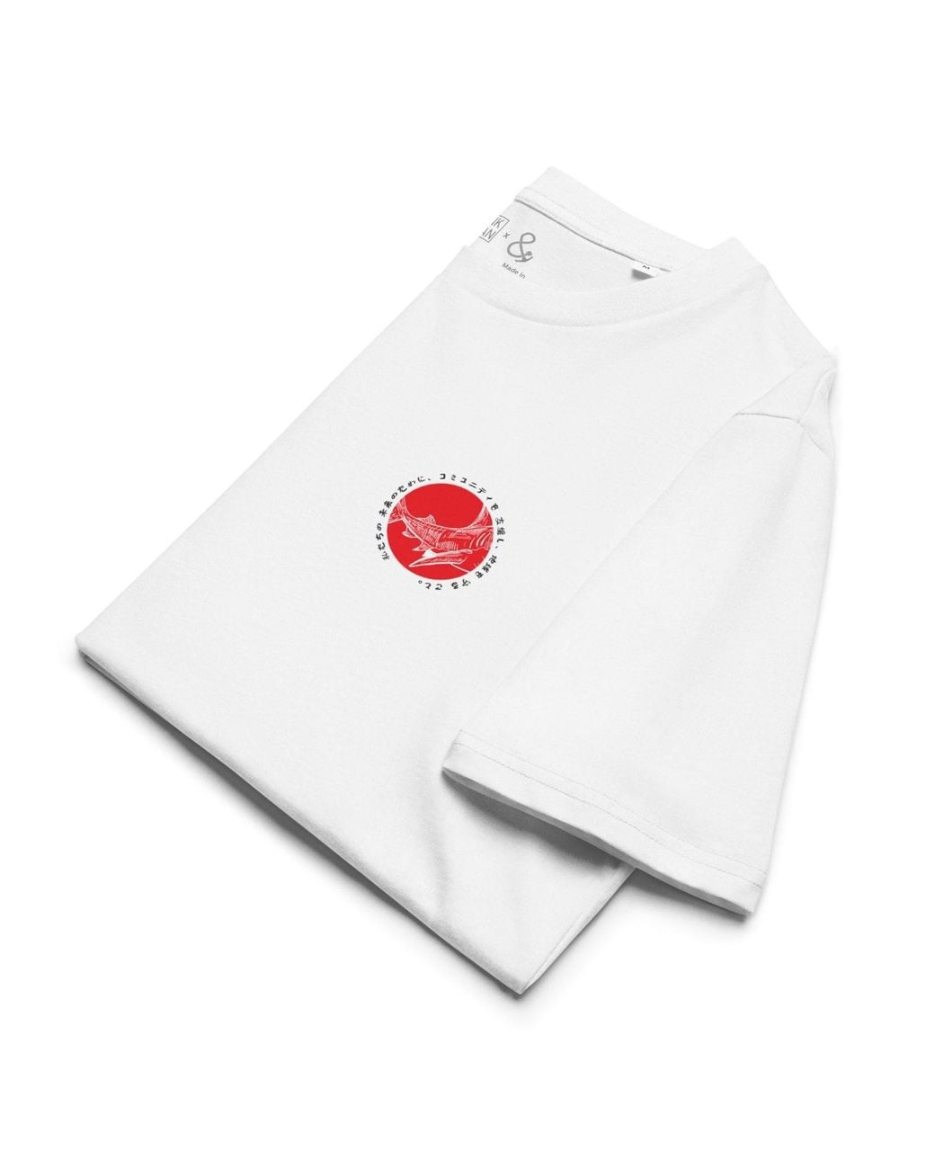 Anchor and Crew White Think Ocean Seven Japan Gurafiku Organic Cotton T-Shirt