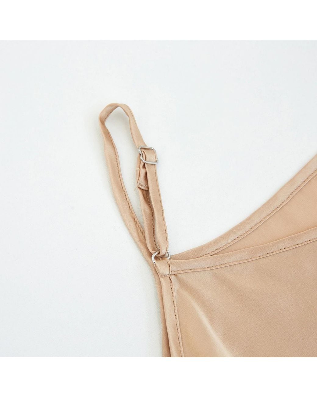 Soft Strokes Silk Brown Pure Mulberry Silk Camisole With Adjustable Straps