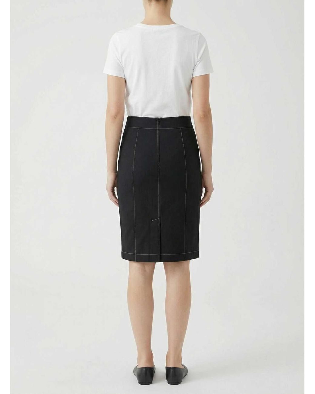 Conquista Black Classic Pencil Skirt – Timeless, Elegant, & Office-Ready