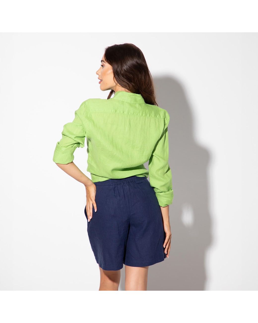 Maison Tangerine Green Pistachio Linen Shirt For for men