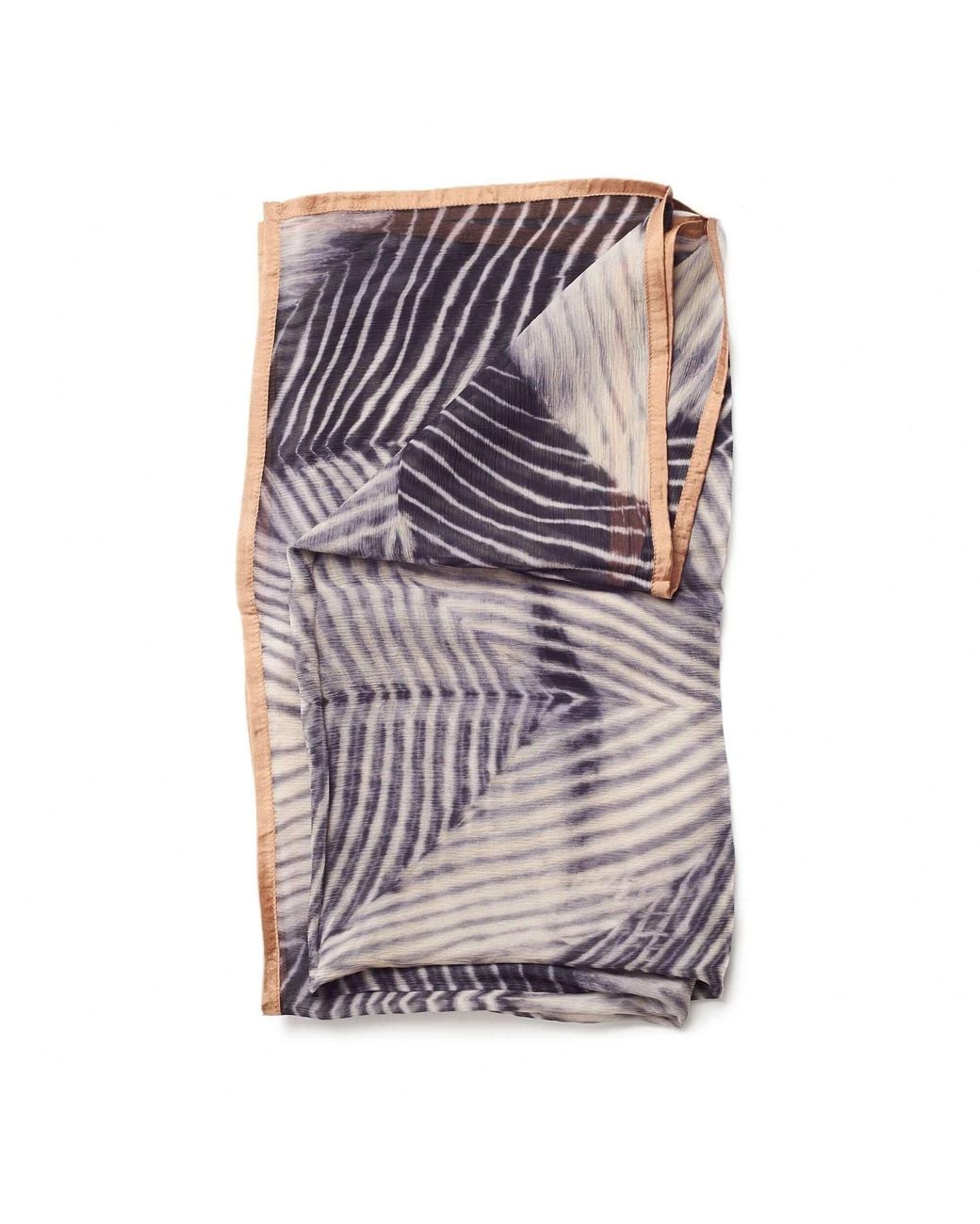 Variously Purple Chiffon Square Scarf Samu Hand Crafted Shibori Print Silk
