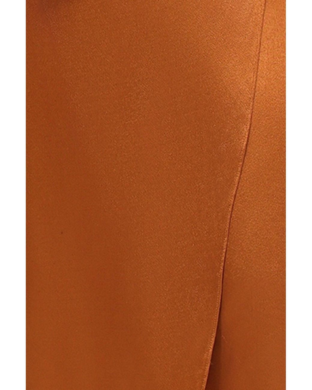 Traffic People Brown Smooth Operator Rust Short Sleeve Tie Waist Edith Maxi Dress