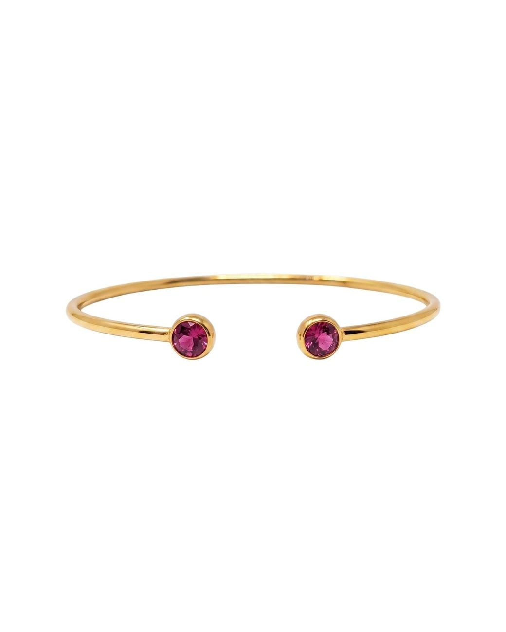 Sophelia Metallic Dainty Tourmaline October Birthstone Plated Bangle