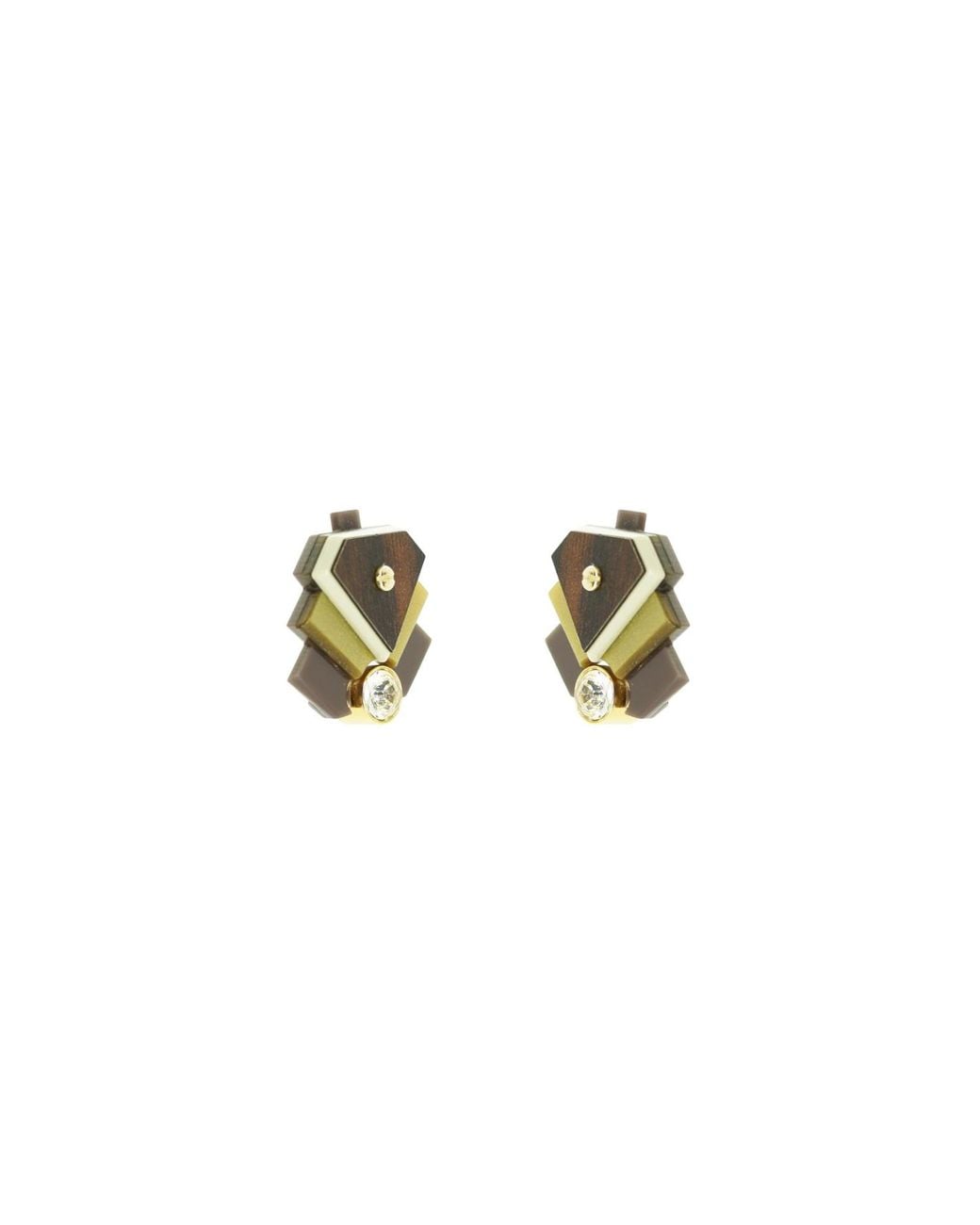 Gissa Bicalho Green Acrylic Handmade Earring P Empire