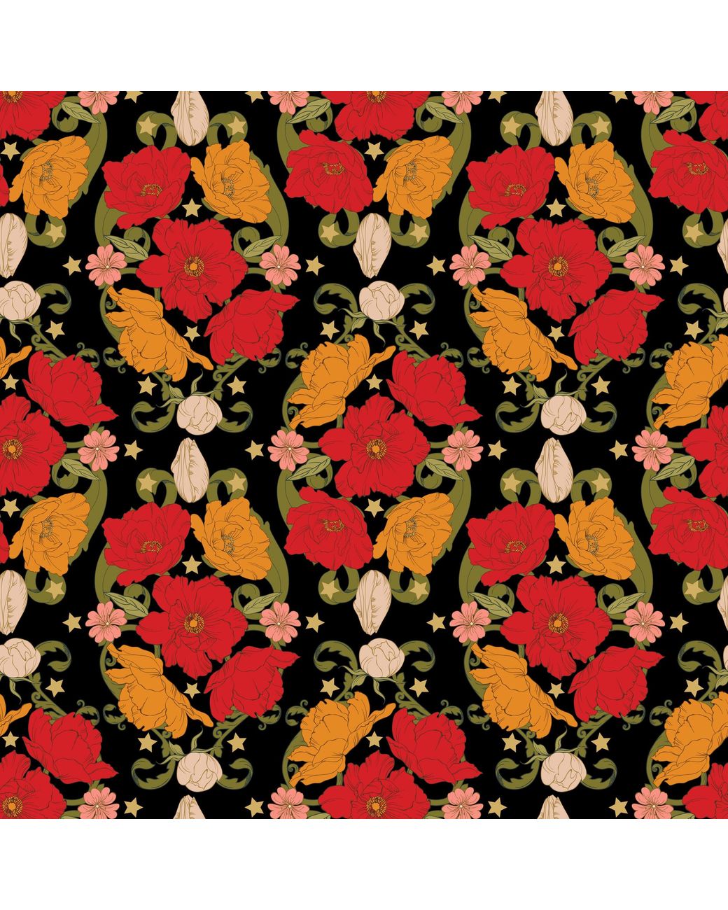 Henelle Red Night Bloom Jacket