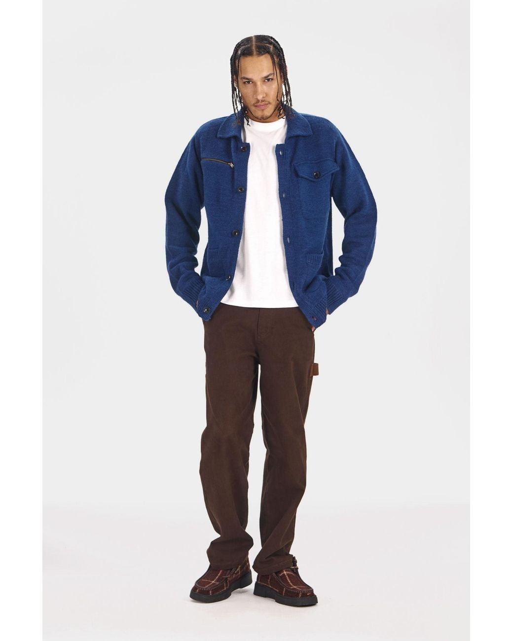Komodo Blue Wolfie Lambswool Jacket for men