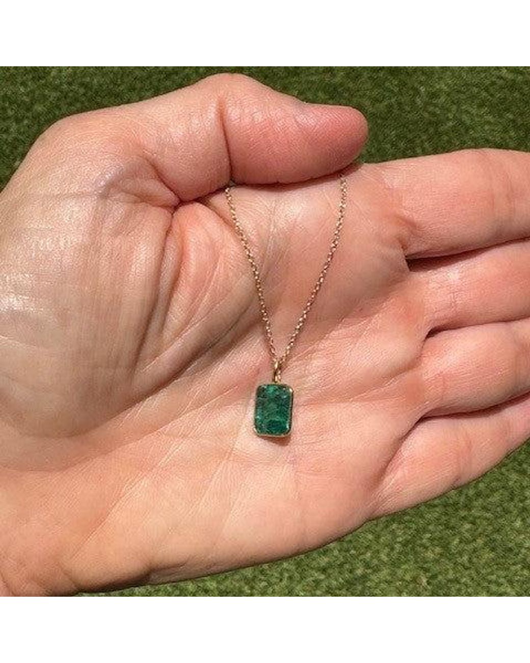 Lexi Jewelry White Light Emerald Necklace