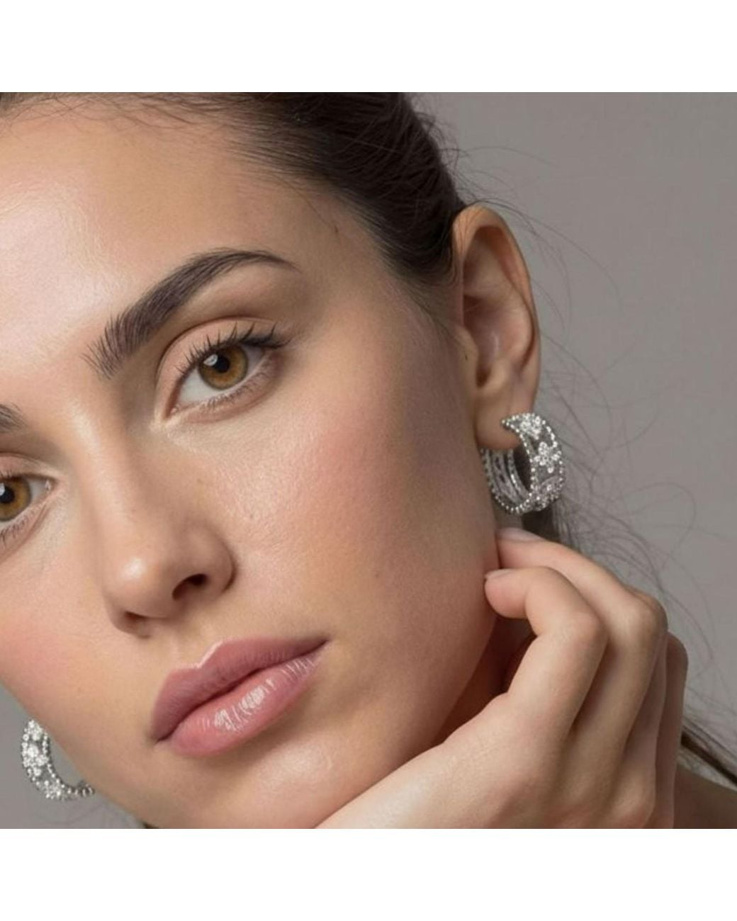 Uchi and Soto Metallic Kinmokusei Bead Floral Earrings