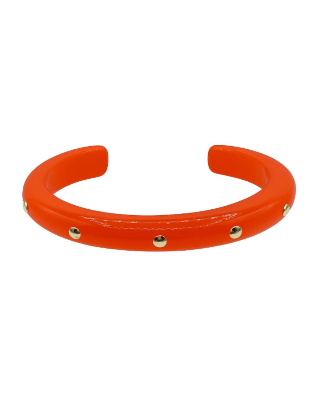 Michael Nash Jewelry Orange Sonia Resin Small Studded Small Cuff