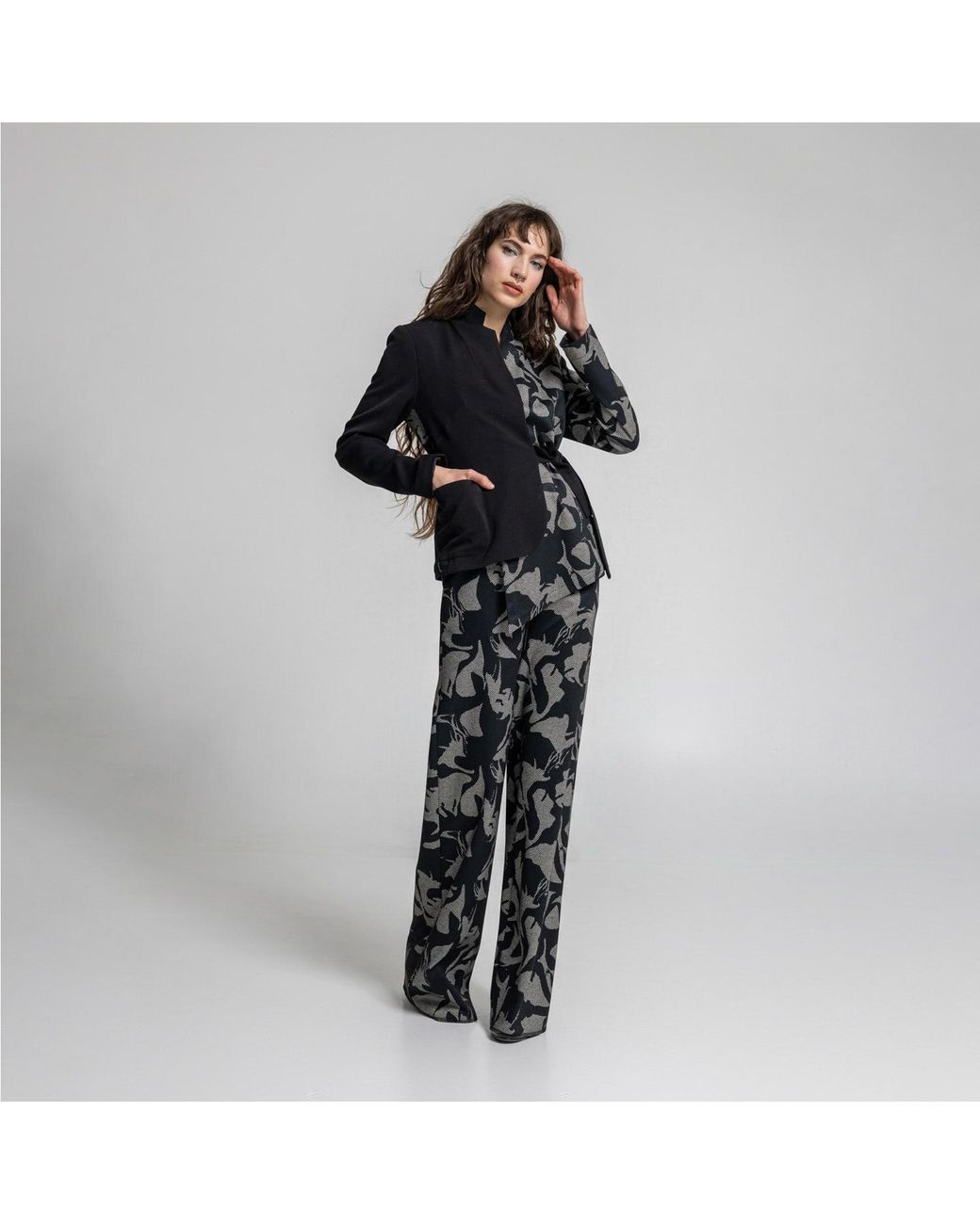 ARTISTA Black Tracey Asymmetric Jacket