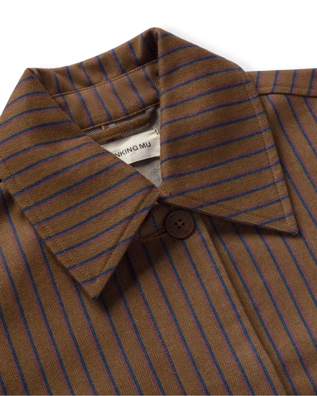 Thinking Mu Brown Striped Natural Dyes Astrid Jacket