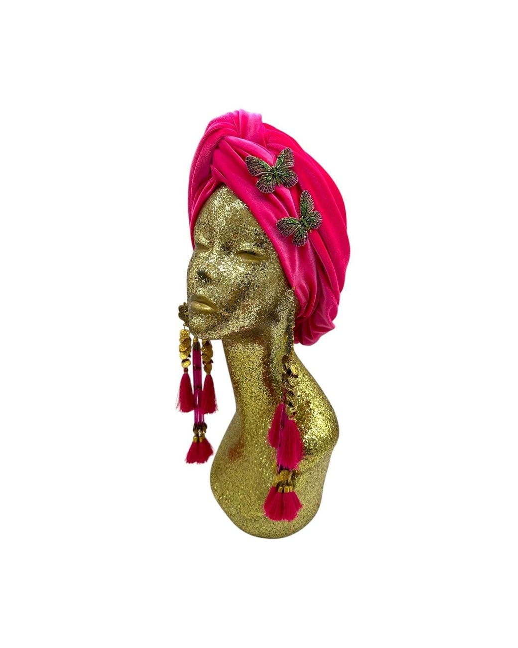 Julia Clancey Pink Dolly Butterfly's Dream Turban