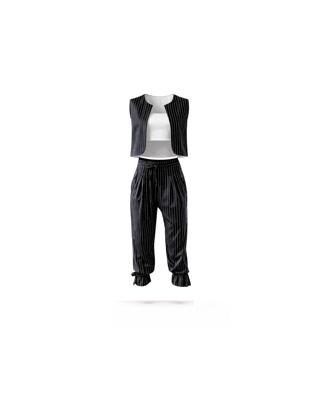 Lumina Eligma Black The Arabesque Vest Ensemble