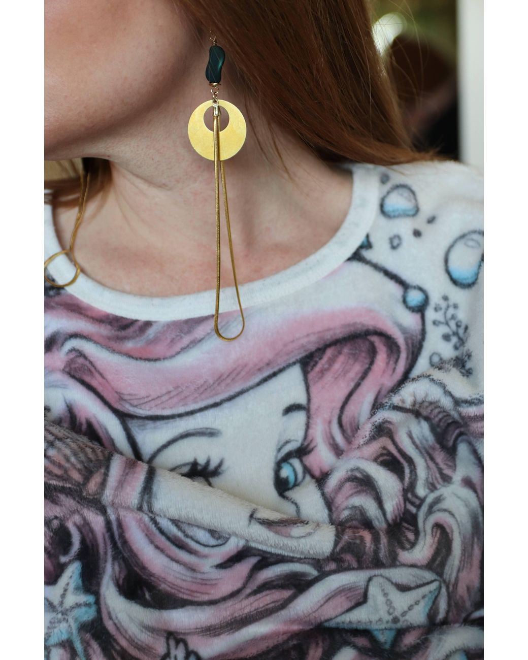 Rejected Hearts Club Blue Venus Snake Chain Alter Ego Dangle Earrings