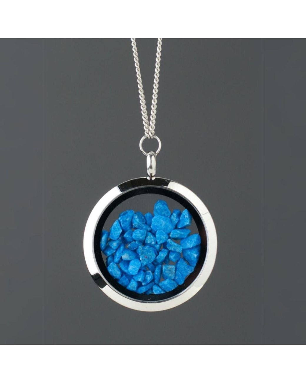 My Little Nature Blue Designer Jewelry Necklace With Natural Stones