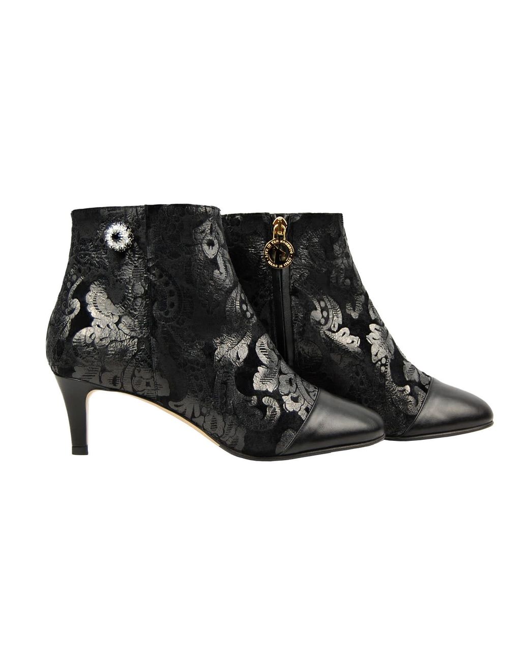Moon D'elle Black Eclisse Ankle Boots