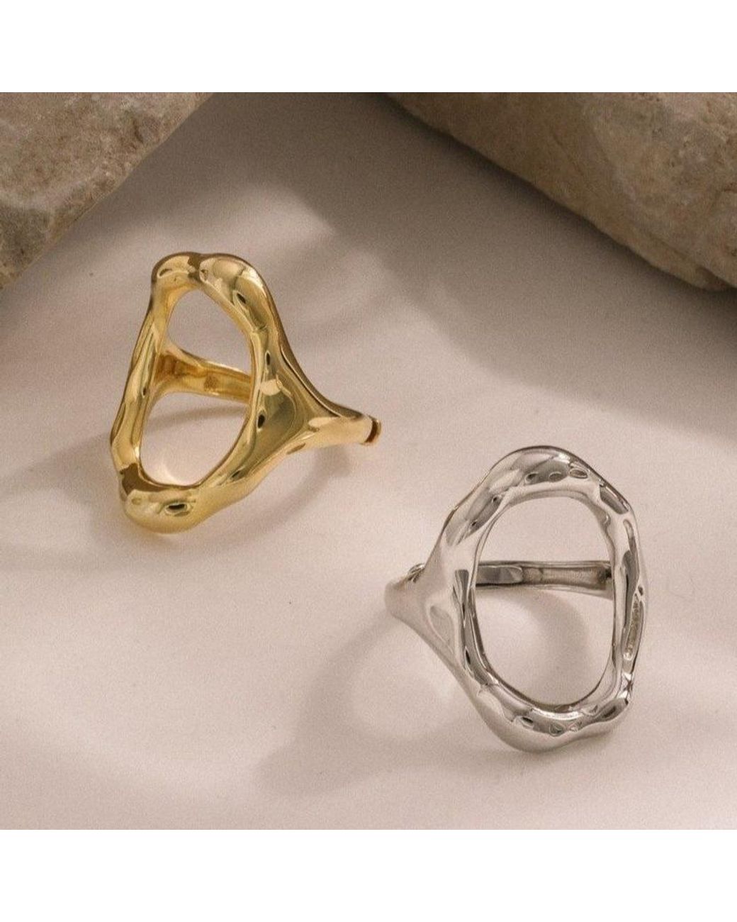 Lait & Lune Metallic Koru Ring