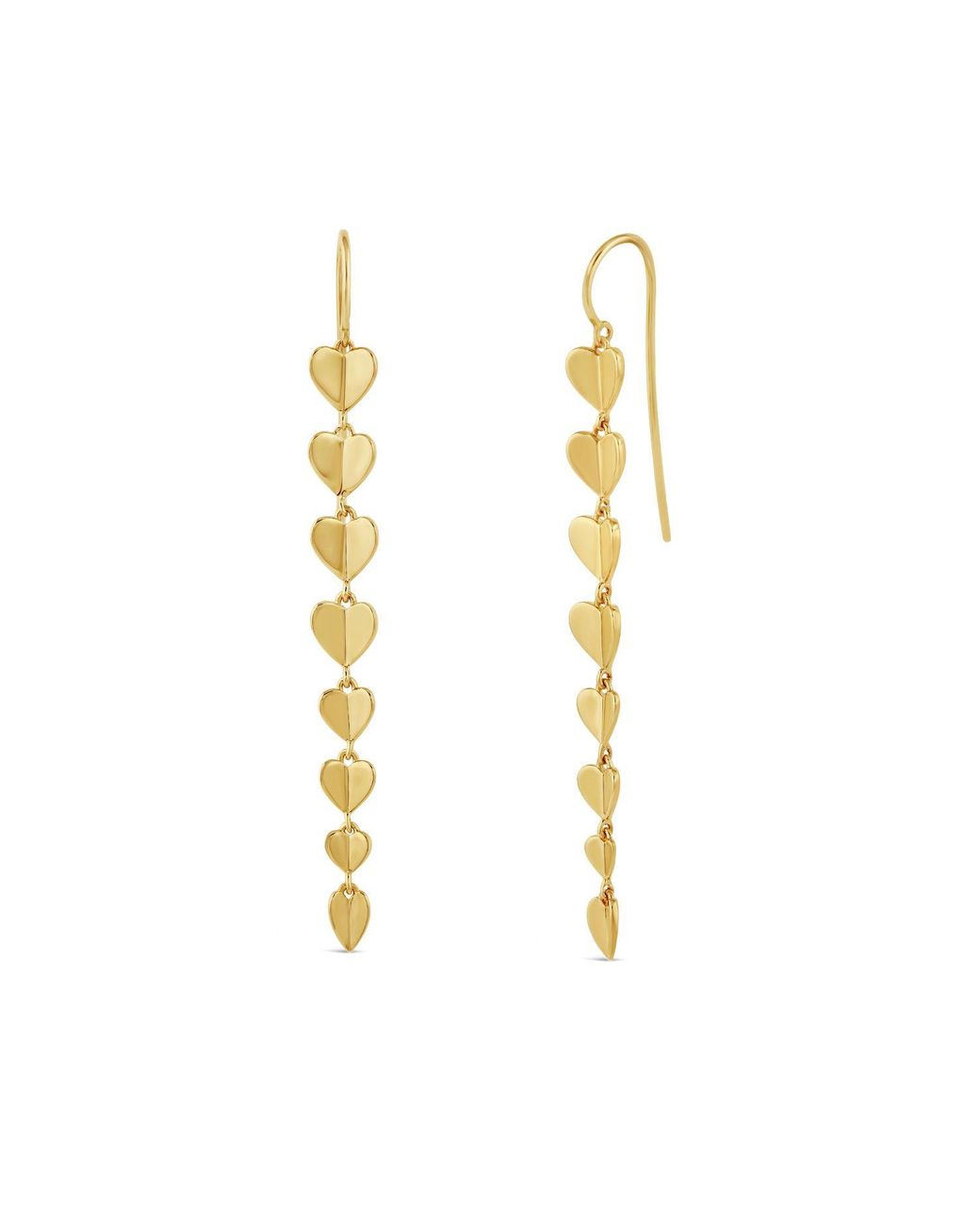 Dinny Hall Metallic Folded Heart Column Drops