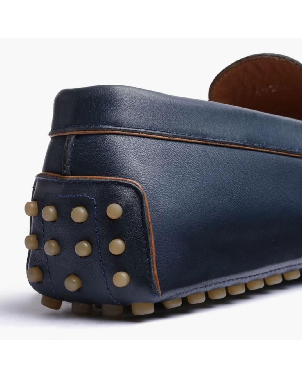 Armos Blue Leather Driving Moccasin for men
