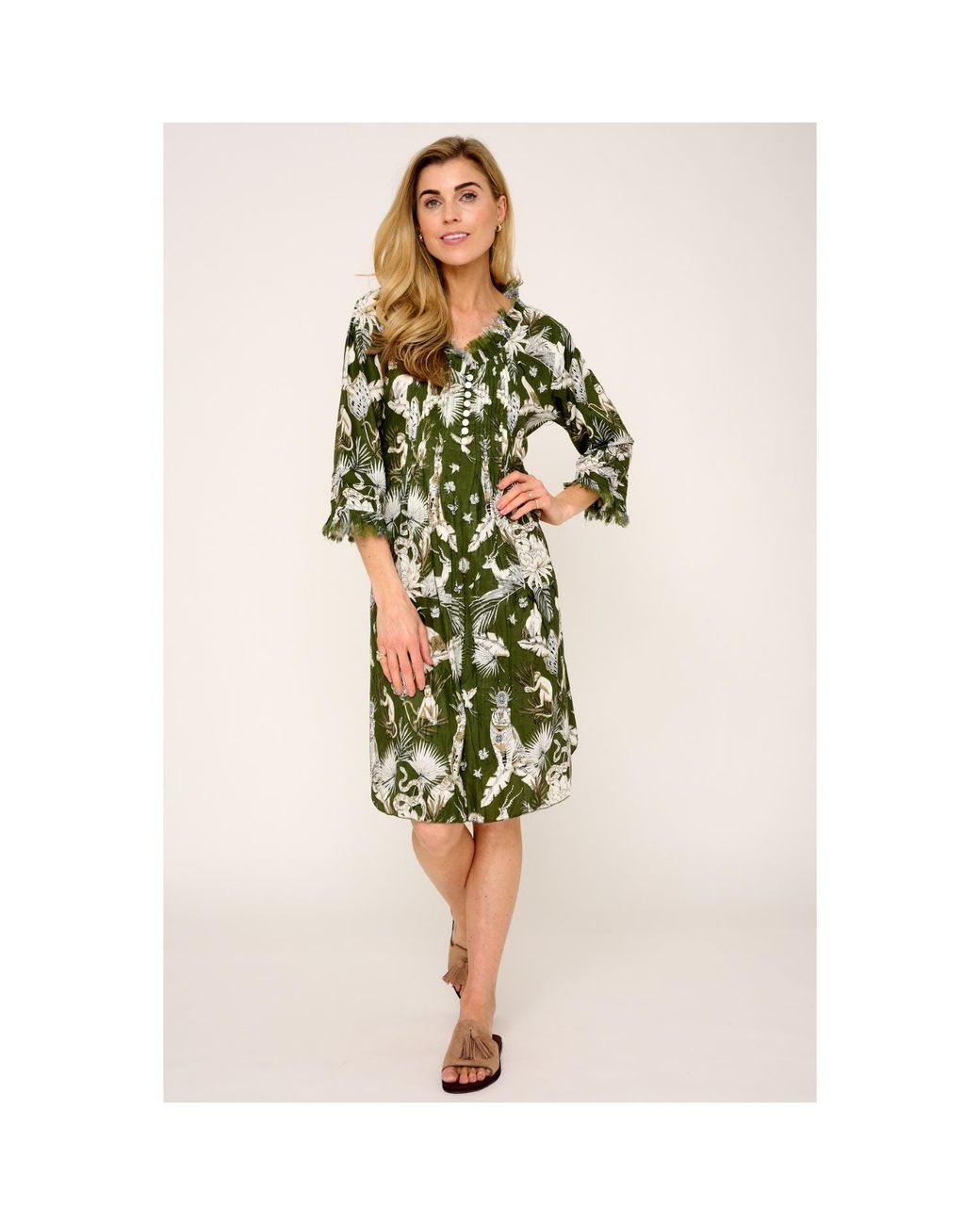 At Last Green Annabel Cotton Tunic