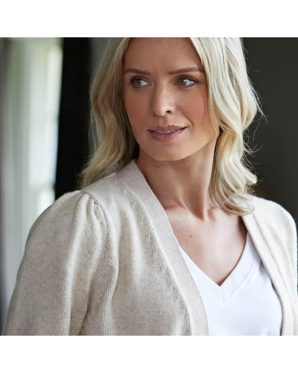 Cove Natural Neutrals Kaia Oatmeal Boxy Cardigan