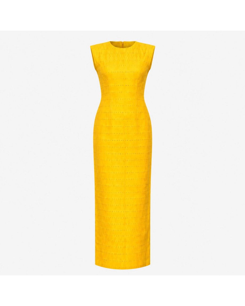 Chuks Collins Yellow Ireti Sleeveless Fitted Column Dress