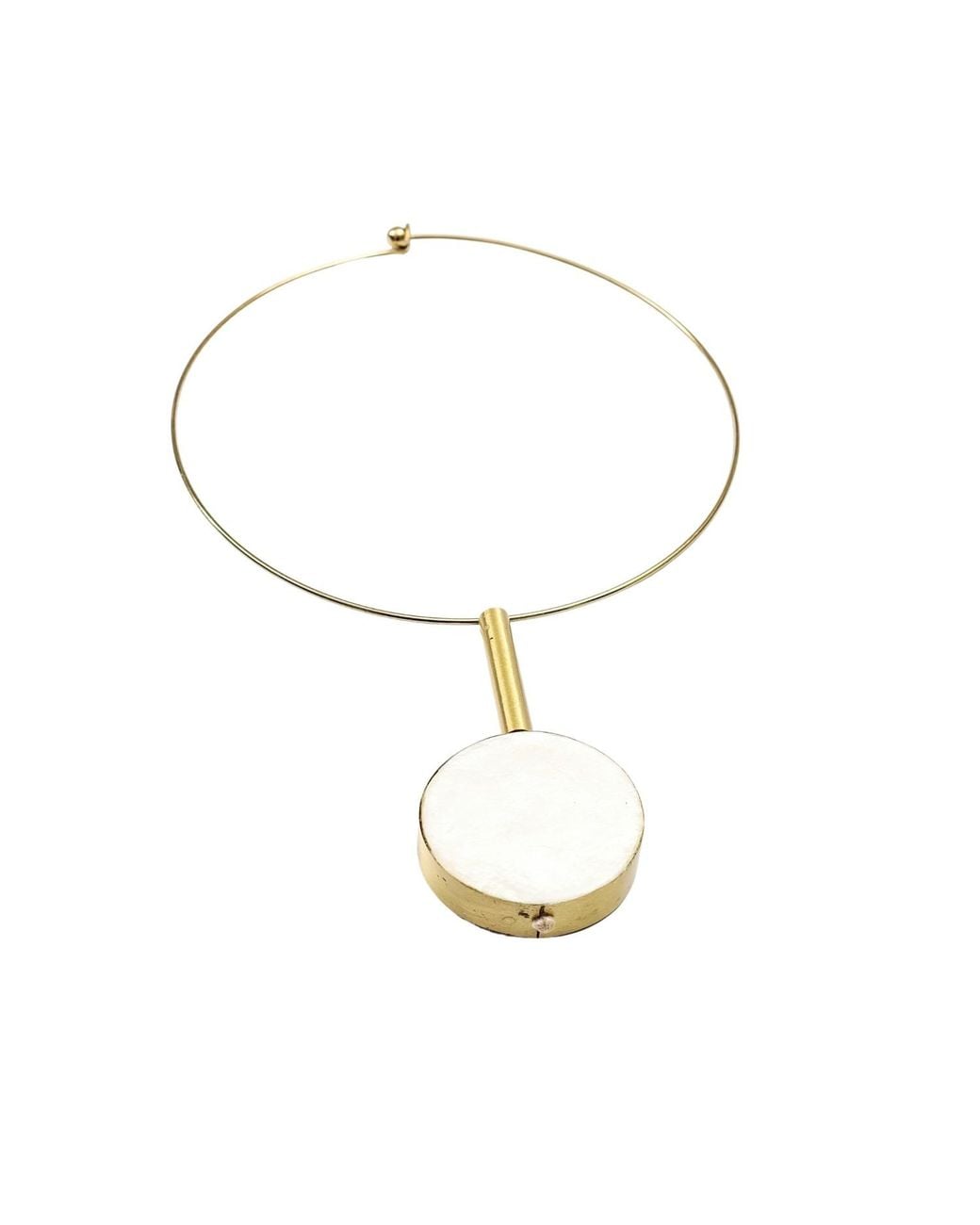 LIKHÂ Metallic Choker Capiz Pendula