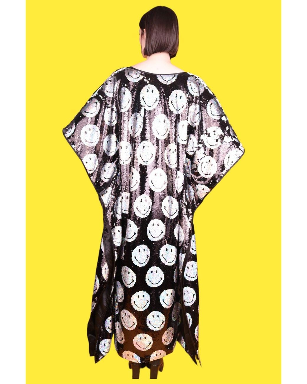 Any Old Iron Multicolor Iridescent Smiley Sequin Kaftan