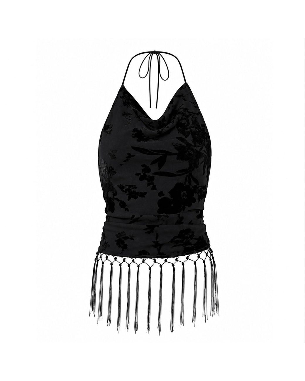 Tohen Black Astley Scarf Top 1