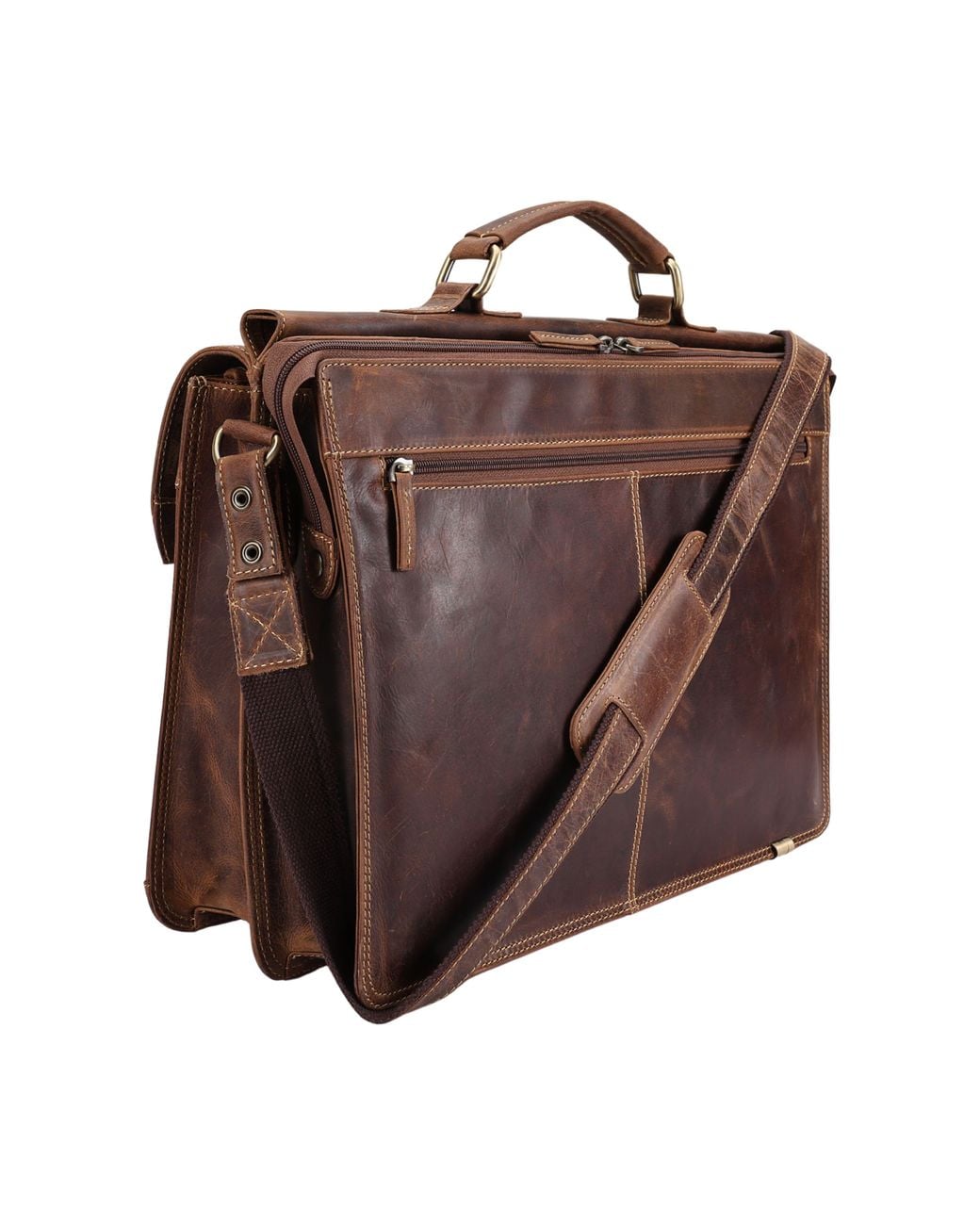 Lloyd Baker Brown Thane Leather Briefcase for men