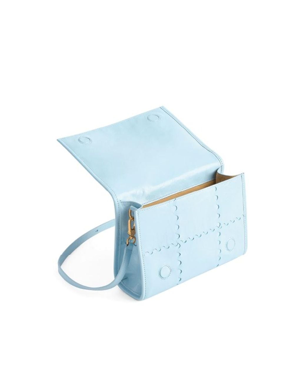 Orange Cube Blue Mosaic Crossbody Bag