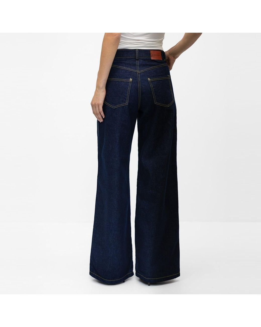 Mandragora Blue Wide Leg Jeans Arney Dark