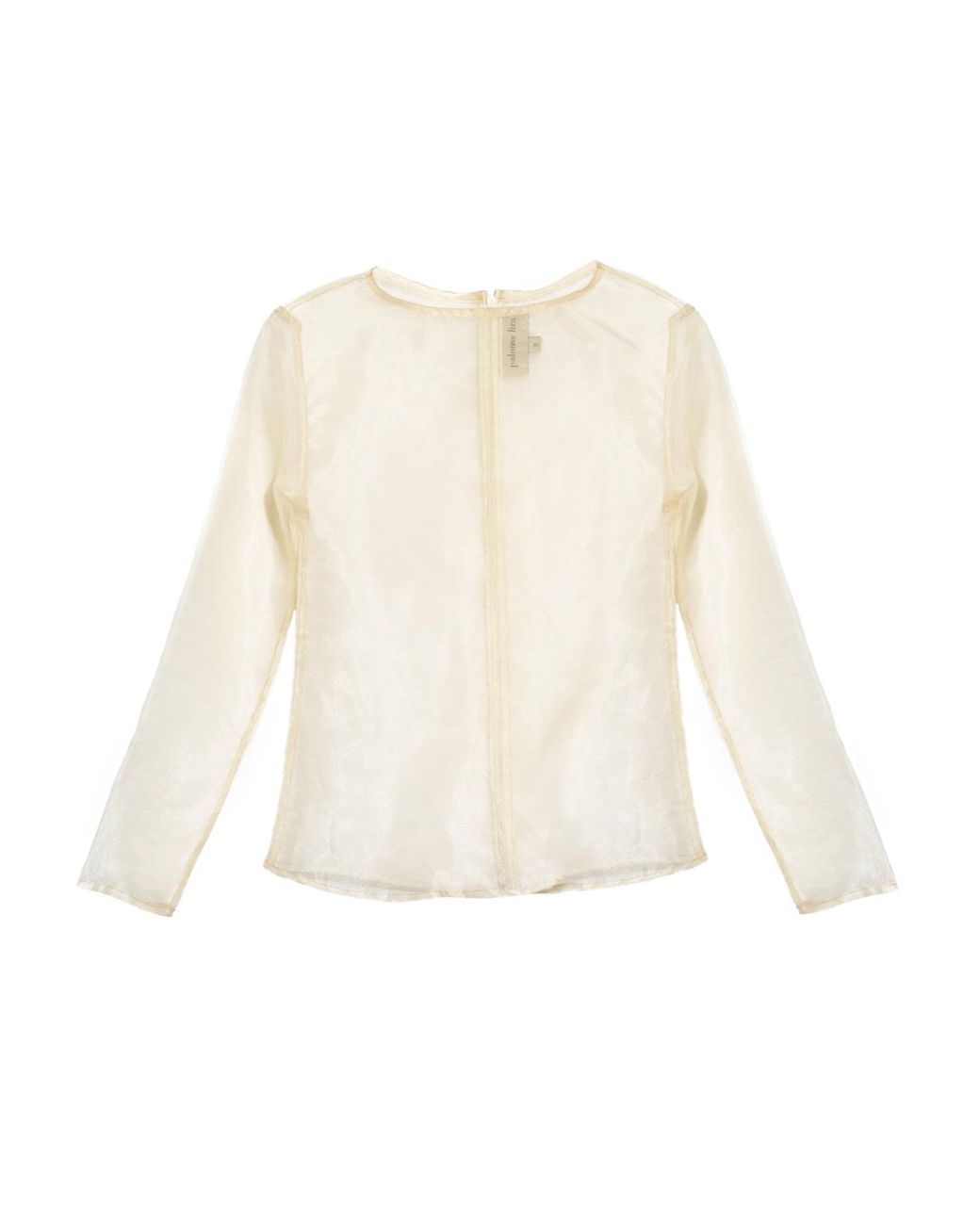 Paloma Lira White Organsa Nude Blouse