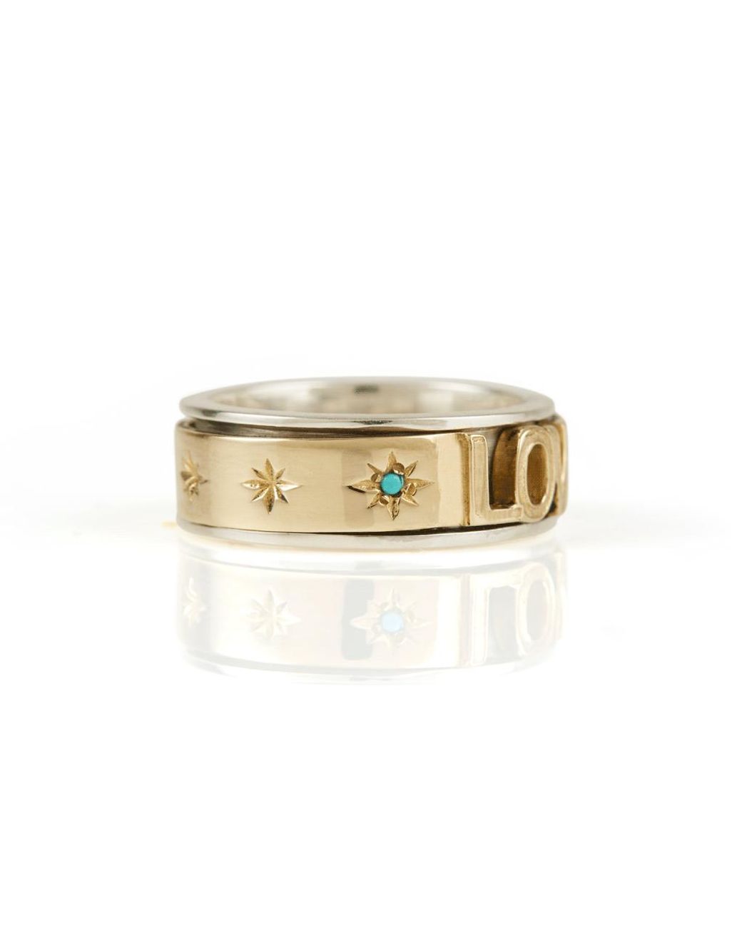 Charlotte's Web Jewellery Metallic Love Rocks Spinning Ring